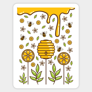 Bee Garden | Lemon | White Sticker